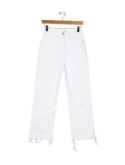 Pre-owned Frame Straight Leg Pants In White