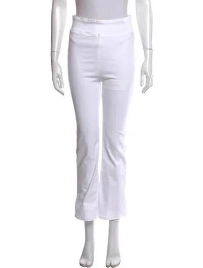 Pre-owned Frame Straight Leg Pants In White