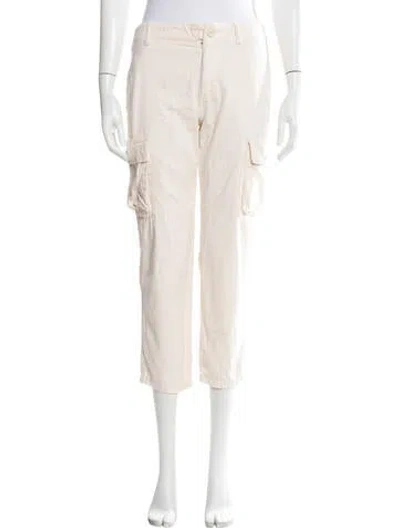 Pre-owned Frame Straight Leg Pants In White