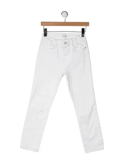 Pre-owned Frame Straight Leg Pants In White