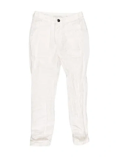 Pre-owned Frame Straight Leg Pants In White