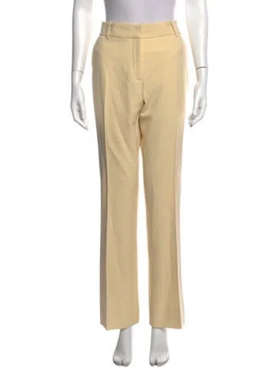 Pre-owned Frame Straight Leg Pants In Yellow
