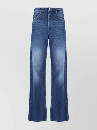 FRAME STRAIGHT TROUSERS WITH FRONT AND BACK POCKETS