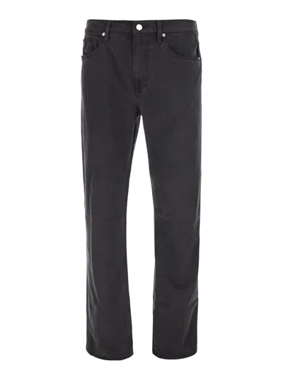 Frame Straight-leg Cotton Blend Jeans In Blue