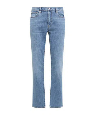 Frame Straight-leg Cotton Jeans In Blue
