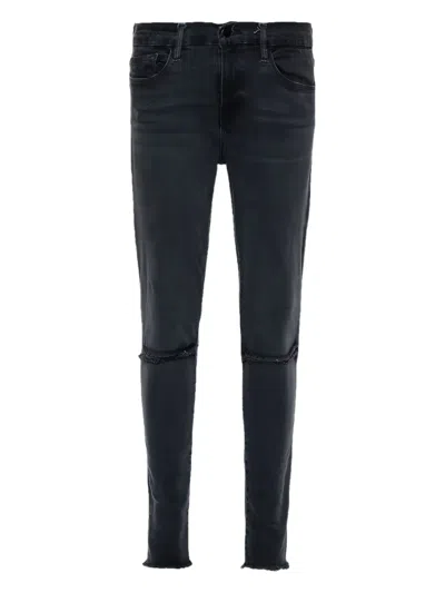 Pre-owned Frame Straight-leg Jeans In Black