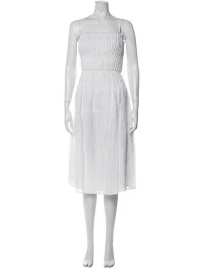 Pre-owned Frame Strapless Long Dress W/ Tags In White