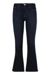 Frame Stretch Cotton Cropped Jeans In Blue