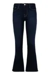 Frame Cropped Stretch Cotton Jeans In Denim