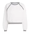 Frame Stretch-cotton Tennis Sweatshirt In White
