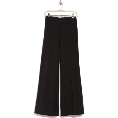 Frame Stretch Cotton Wide Leg Pants In Noir