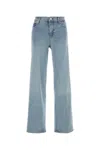 Frame High Waist Five-pocket Stretch Denim Trousers In Blue