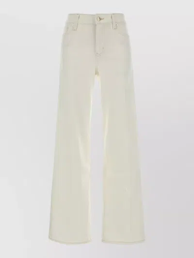 Frame Stretch Denim Palazzo Jeans Wide Leg In Gray