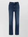 Frame Stretch Denim Straight Leg Five Pocket Jeans In Blue