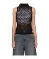 Frame Stretch Mesh Vest In Black