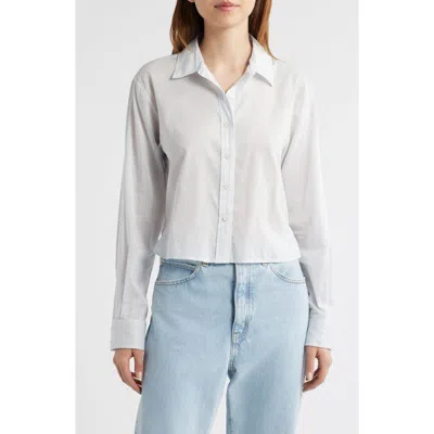 FRAME FRAME STRIPE COTTON & SILK BUTTON-UP SHIRT