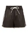 Frame Stripe-detailed Drawstring Shorts In Black