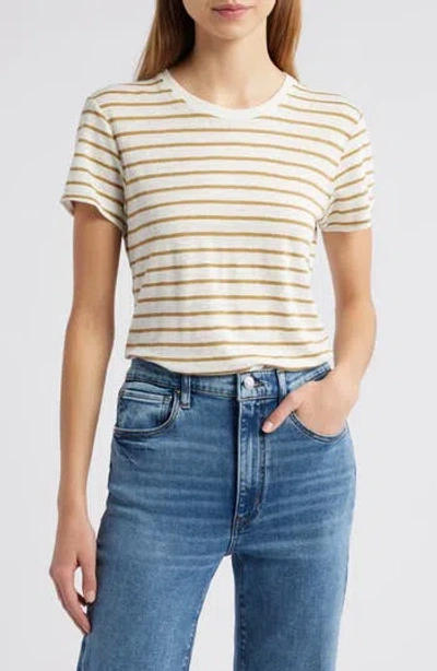 FRAME FRAME STRIPE LINEN T-SHIRT