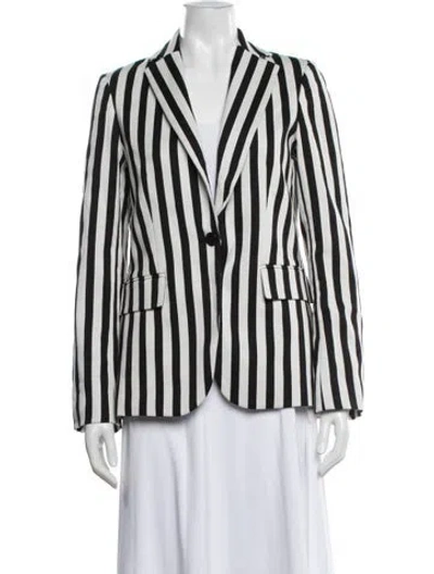 Pre-owned Frame Striped Blazer In Black