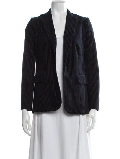Pre-owned Frame Striped Blazer In Blue