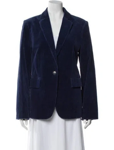 Pre-owned Frame Striped Blazer In Blue