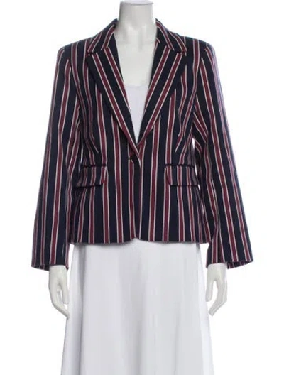 Pre-owned Frame Striped Blazer In Blue