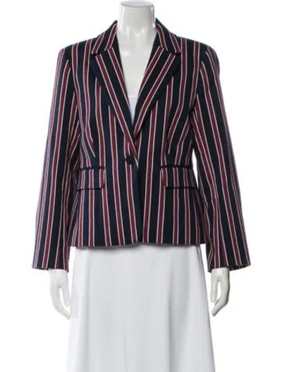 Pre-owned Frame Striped Blazer In Blue