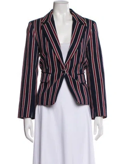 Pre-owned Frame Striped Blazer In Blue