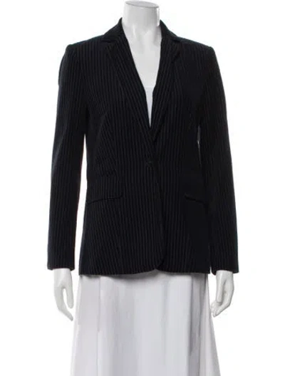 Pre-owned Frame Striped Blazer In Blue