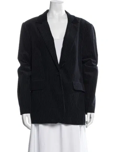 Pre-owned Frame Striped Blazer In Blue