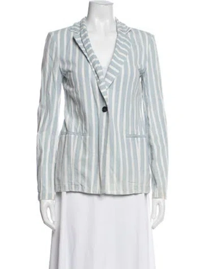 Pre-owned Frame Striped Blazer In Blue