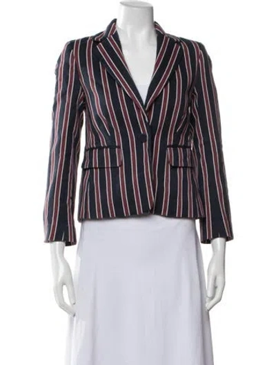 Pre-owned Frame Striped Blazer In Blue