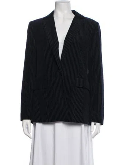 Pre-owned Frame Striped Blazer In Blue