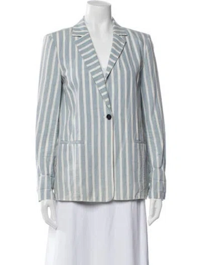 Pre-owned Frame Striped Blazer In Blue/white