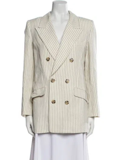 Pre-owned Frame Striped Blazer In Neutral