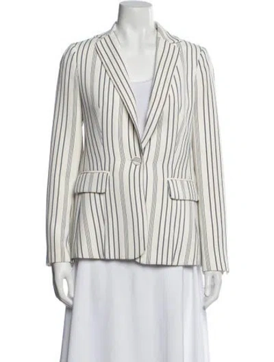 Pre-owned Frame Striped Blazer In Neutral