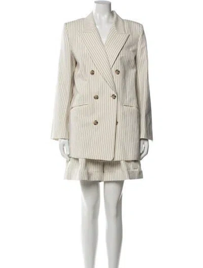 Pre-owned Frame Striped Blazer In Neutral