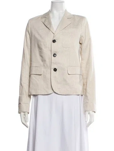 Pre-owned Frame Striped Blazer In Neutrals