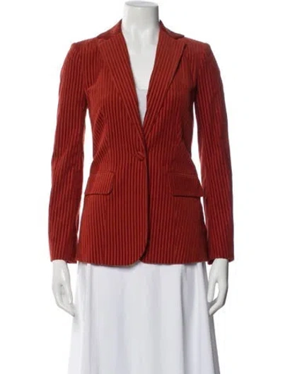 Pre-owned Frame Striped Blazer In Orange