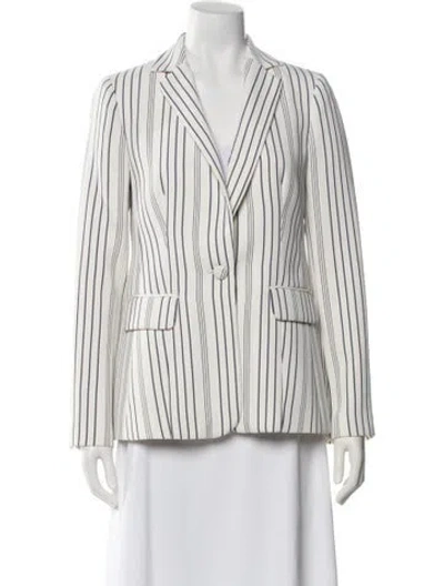 Pre-owned Frame Striped Blazer In White