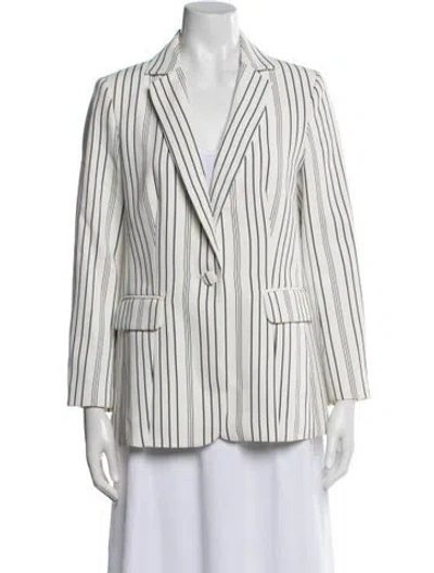 Pre-owned Frame Striped Blazer In White
