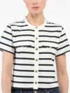Frame Striped Button-up T-shirt