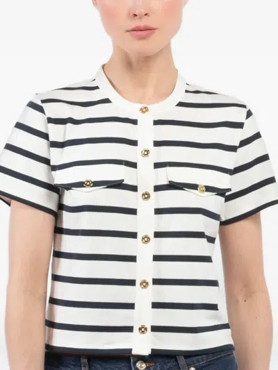 Frame Striped Button-up T-shirt