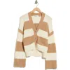 Frame Striped Cardigan In Light Camel Multi