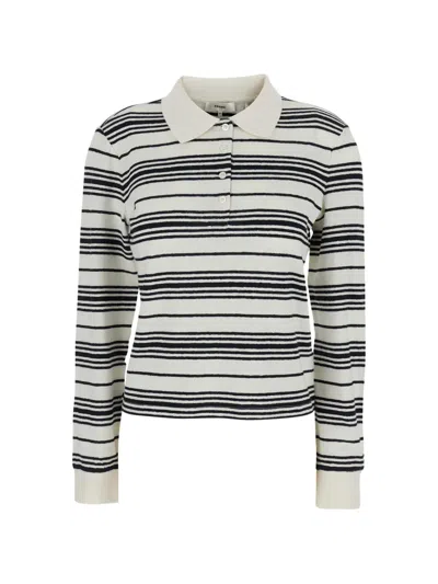 FRAME STRIPED COLLARED POLO
