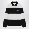 Frame Striped Cotton Polo Shirt With Long Sleeves