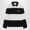 Frame Striped Cotton Polo Shirt With Long Sleeves
