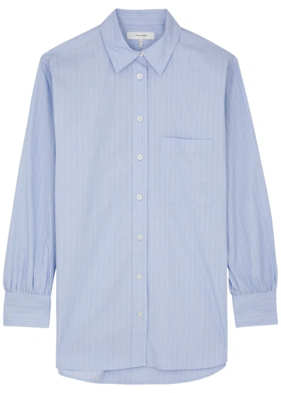 Frame Striped Cotton Shirt In Blue
