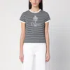 Frame Striped Cotton T-shirt In Blue