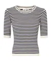 Frame Striped Cotton-blend T-shirt In Multi